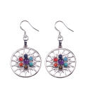 Vogue femmes inox Chakra Stone boucles d’oreilles longues